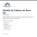Modèle de Tableau de Bord KPI, EKO Industrials : visuel de présentation du produit — 5 feuilles, 1797 formules, livré en français et en anglais.