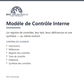 Modèle de Contrôle Interne, EKO Industrials : visuel de présentation du produit — 6 feuilles, 2037 formules, livré en français et en anglais.