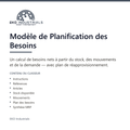 Modèle de Planification des Besoins, EKO Industrials : visuel de présentation du produit — 7 feuilles, 4832 formules, livré en français et en anglais.