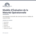 Modèle d'Évaluation de la Maturité Opérationnelle, EKO Industrials : visuel de présentation du produit — 5 feuilles, 1306 formules, livré en français et en anglais.