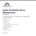 Cadre de Gestion de la Maintenance, EKO Industrials : visuel de présentation du produit — 10 sections, livré en français et en anglais.