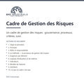 Cadre de Gestion des Risques, EKO Industrials : visuel de présentation du produit — 10 sections, livré en français et en anglais.